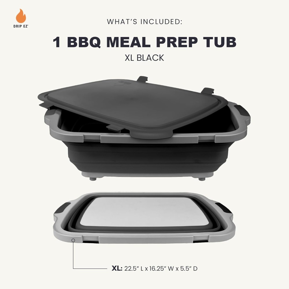 Collapsible BBQ Prep Tub XL -  - Meal Prep Cutting reseña y precio